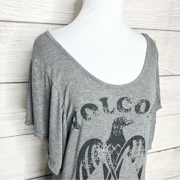 Volcom Nation Gray & Black Flutter Sleeve Skate T-shirt Women’s Size Medium - Picture 7 of 10